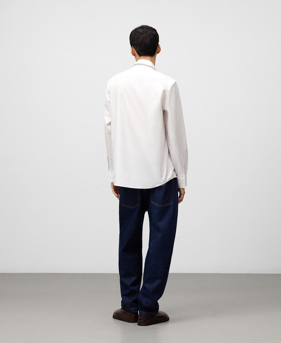 camicia uomo a micro-quadri vestibilità regolare