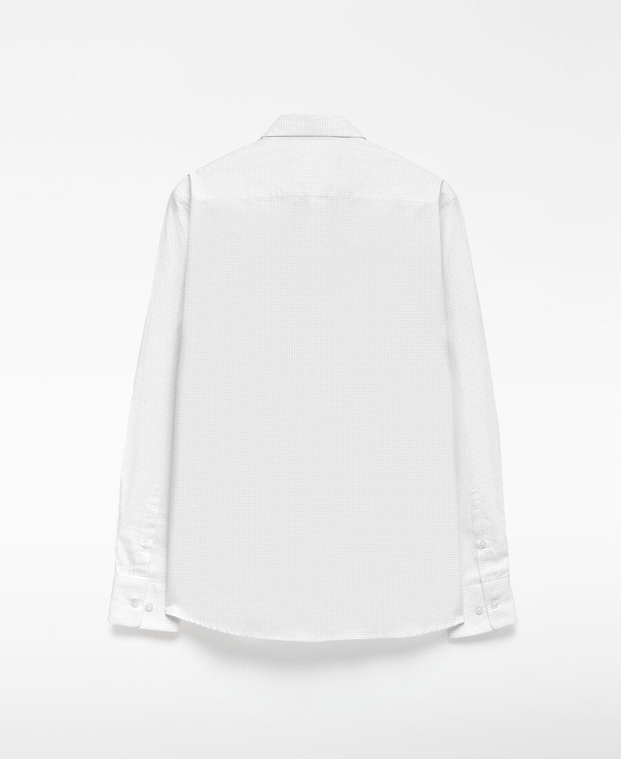 camicia uomo a micro-quadri vestibilità regolare