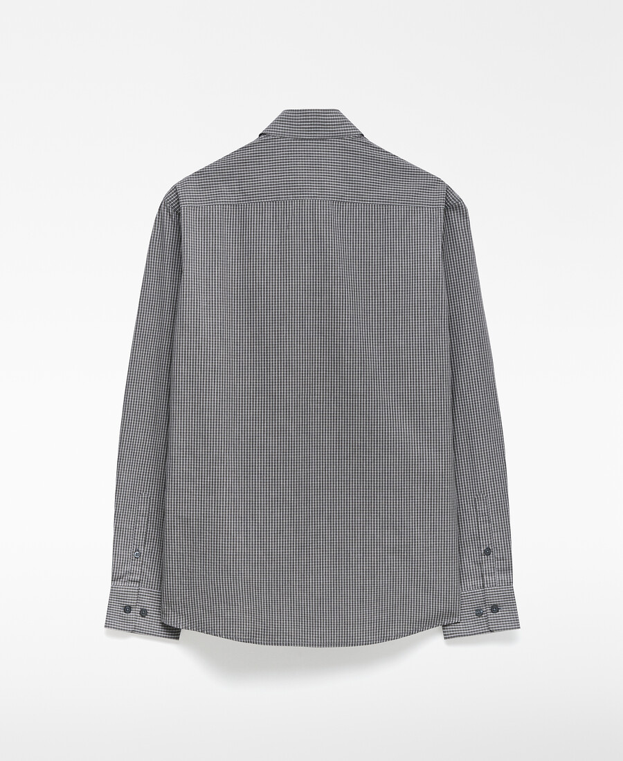 camicia a quadri grigia vestibilità regolare da uomo