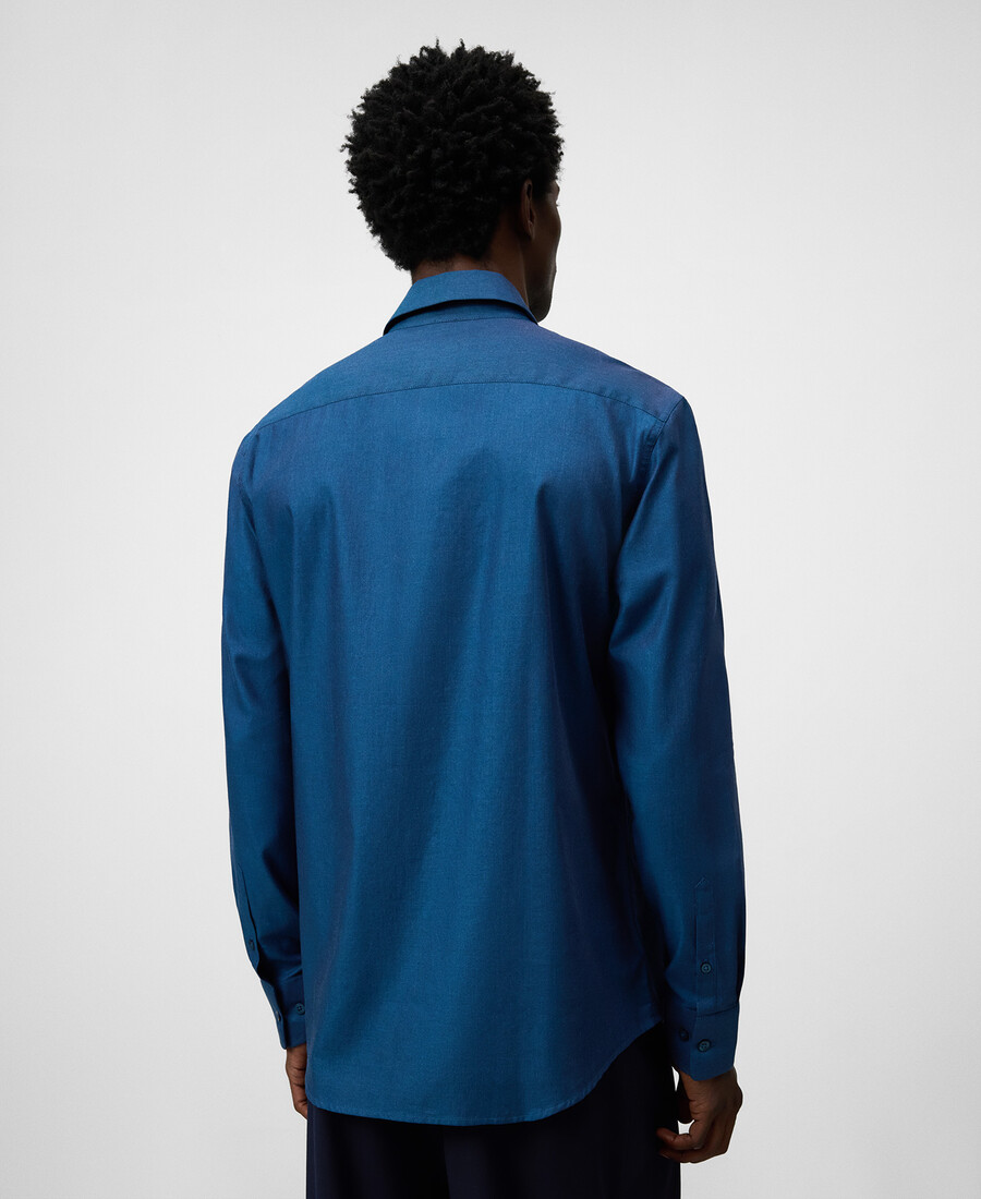 camicia da uomo con colletto alla francese vestibilità regolare