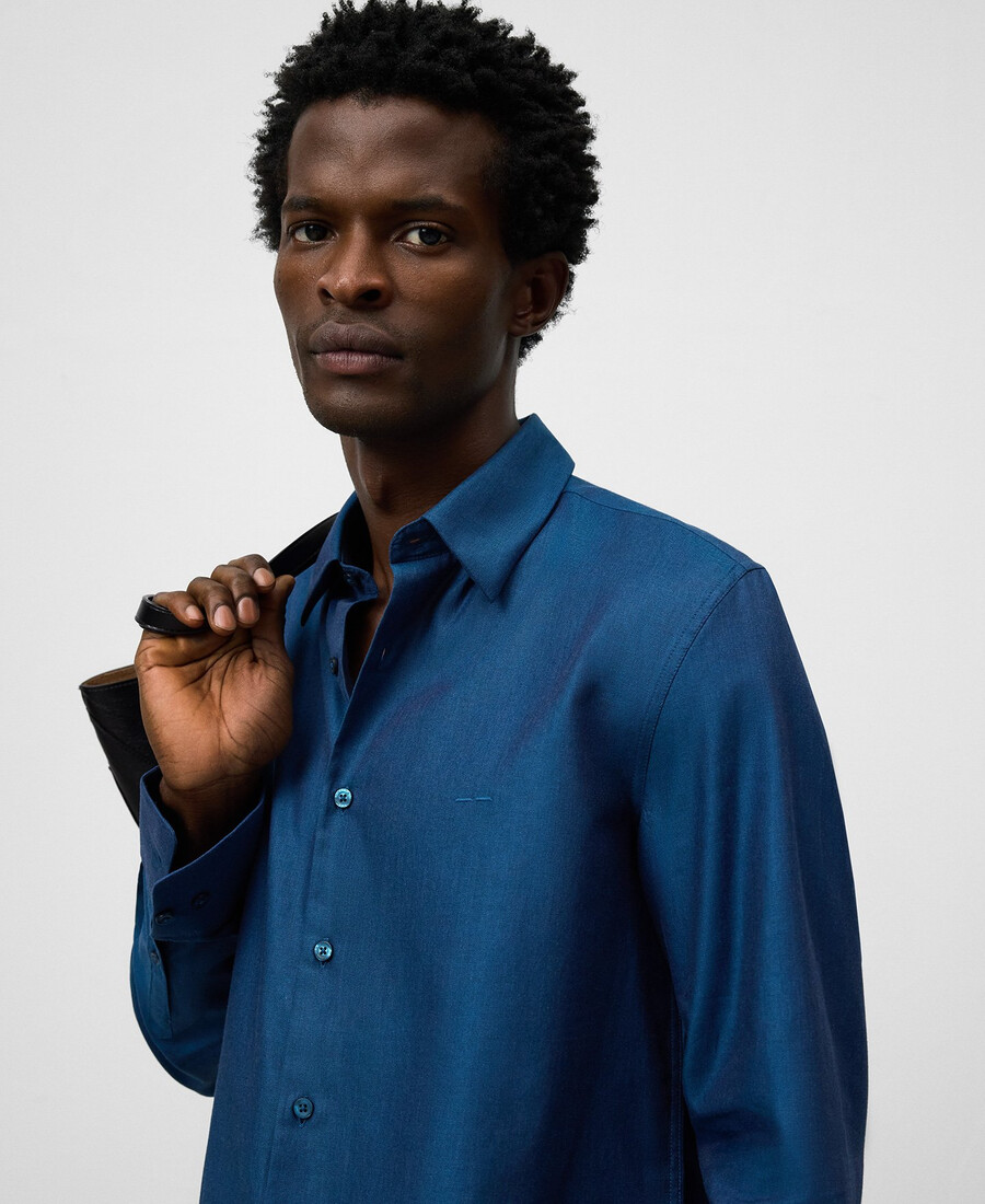 camicia da uomo con colletto alla francese vestibilità regolare