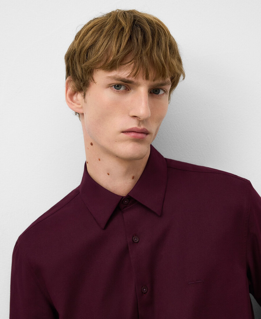 camicia da uomo in cotone biologico con collo alla francese