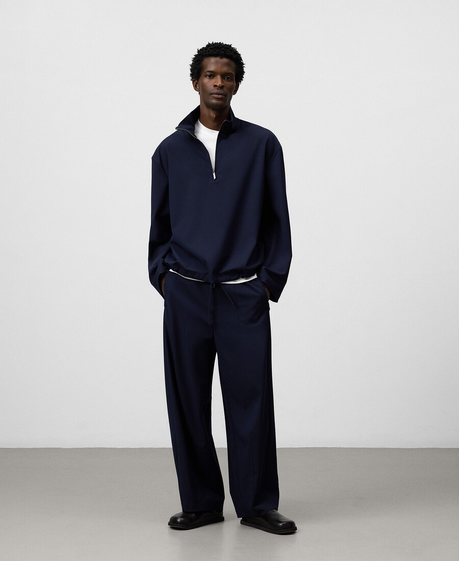 camicia da uomo con zip vestibilità comoda