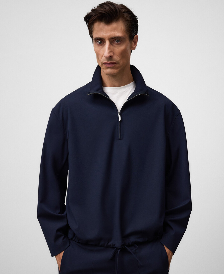 camicia da uomo con zip vestibilità comoda