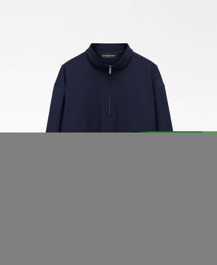 camicia da uomo con zip vestibilità comoda
