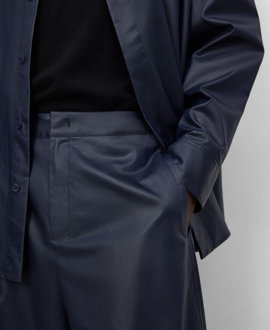 camicia oversize blu navy da uomo