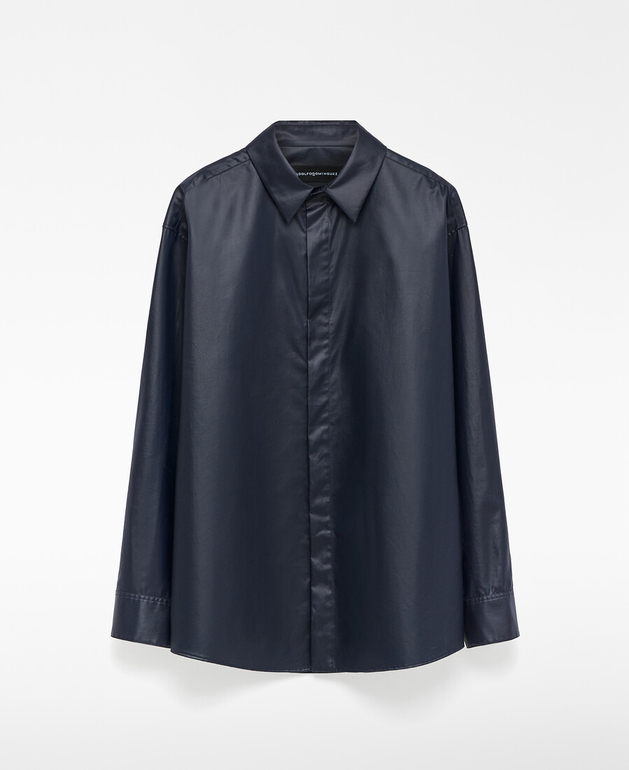 camicia oversize blu navy da uomo