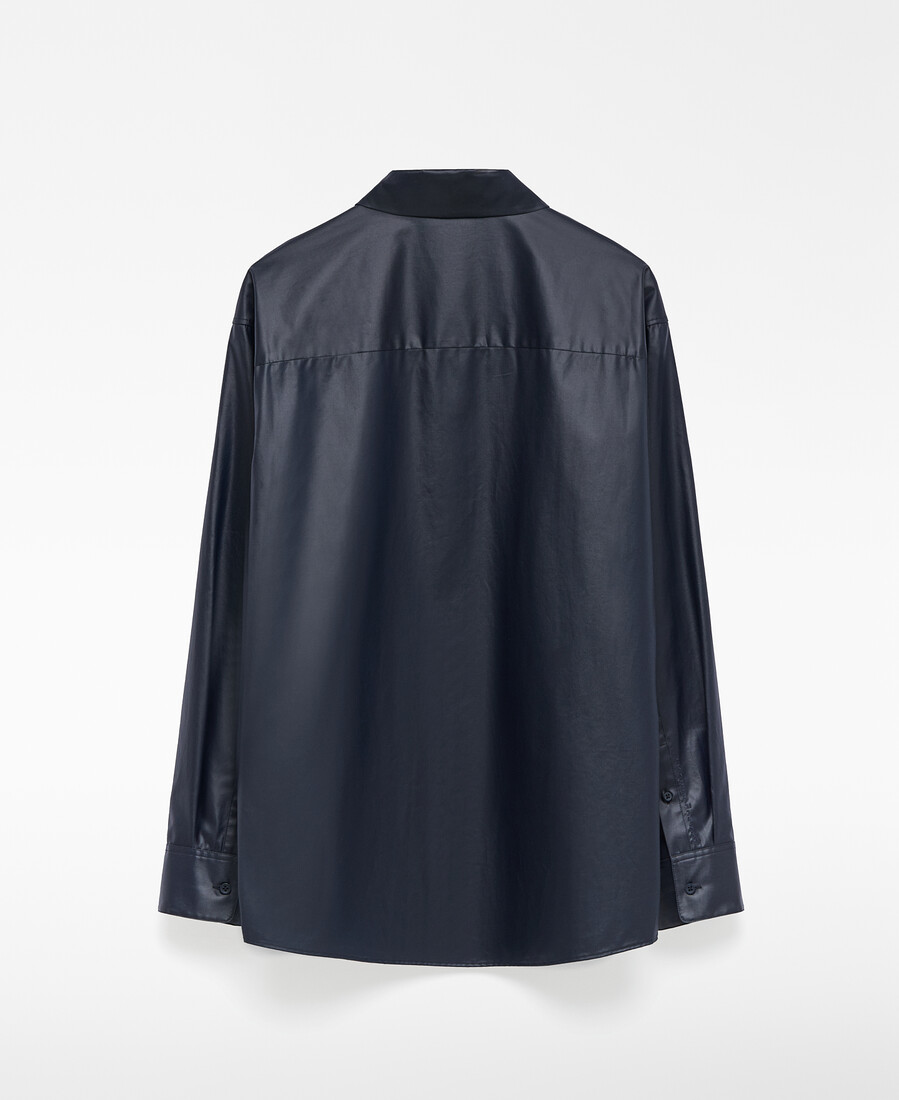 camicia oversize blu navy da uomo
