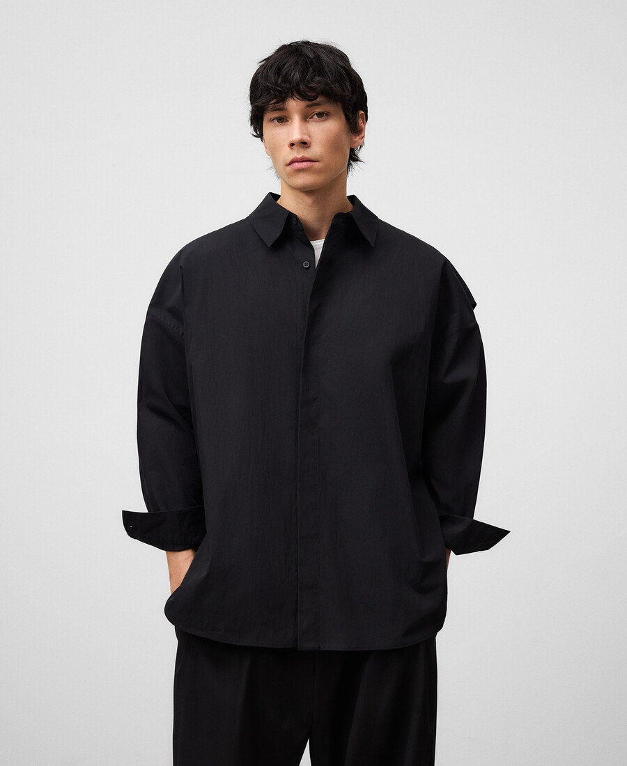 camicia oversize con pannello posteriore uomo