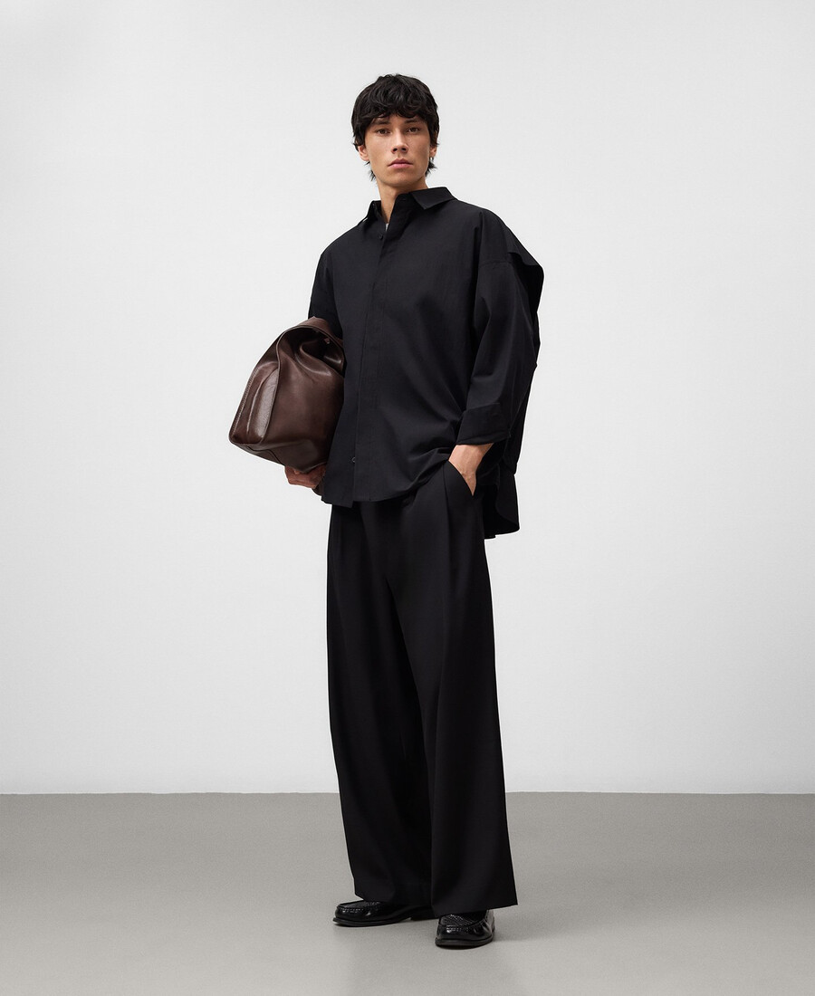 camicia oversize con pannello posteriore uomo
