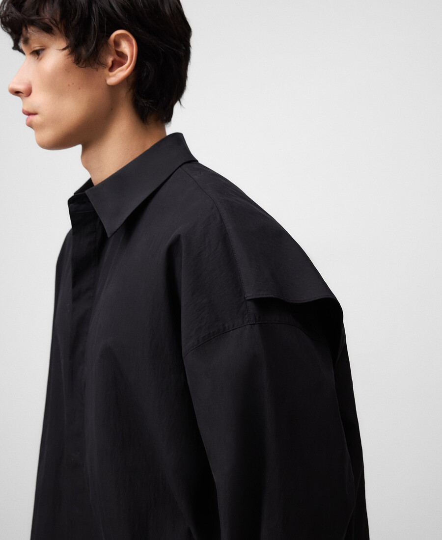 camicia oversize con pannello posteriore uomo