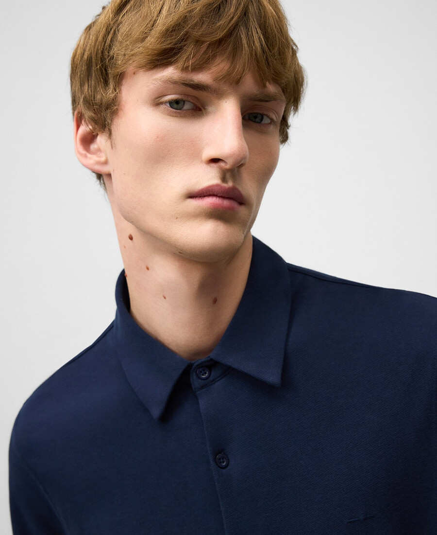 camicia da uomo in cotone biologico con collo alla francese