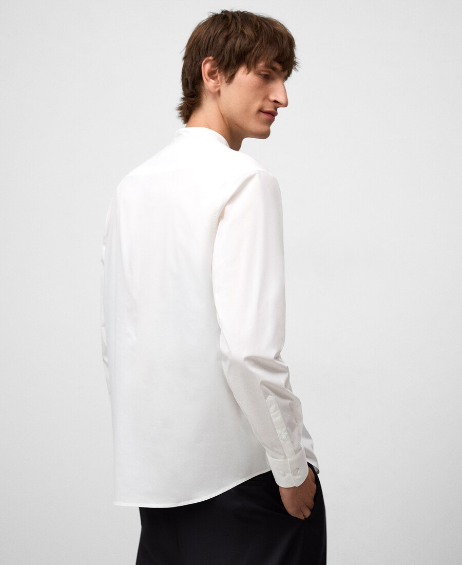 camicia uomo con colletto alla coreana vestibilità regolare