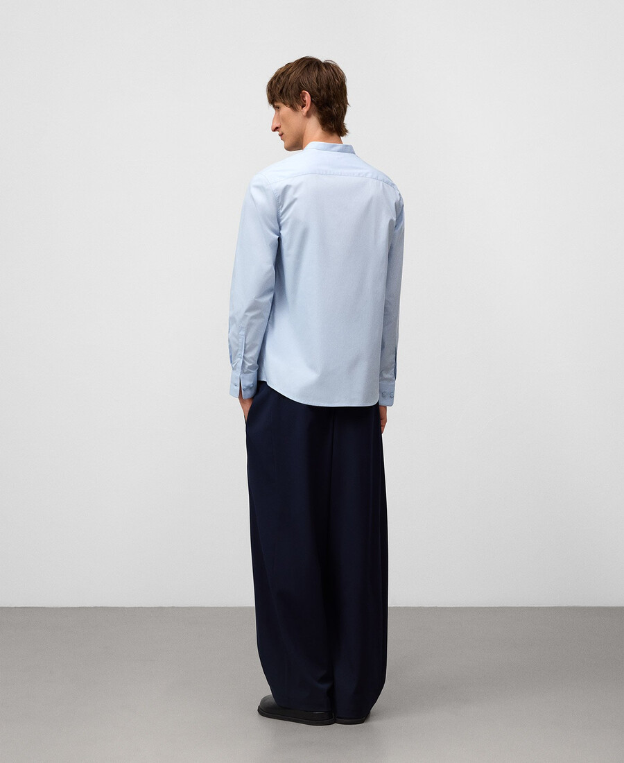 camicia uomo con colletto alla coreana vestibilità regolare