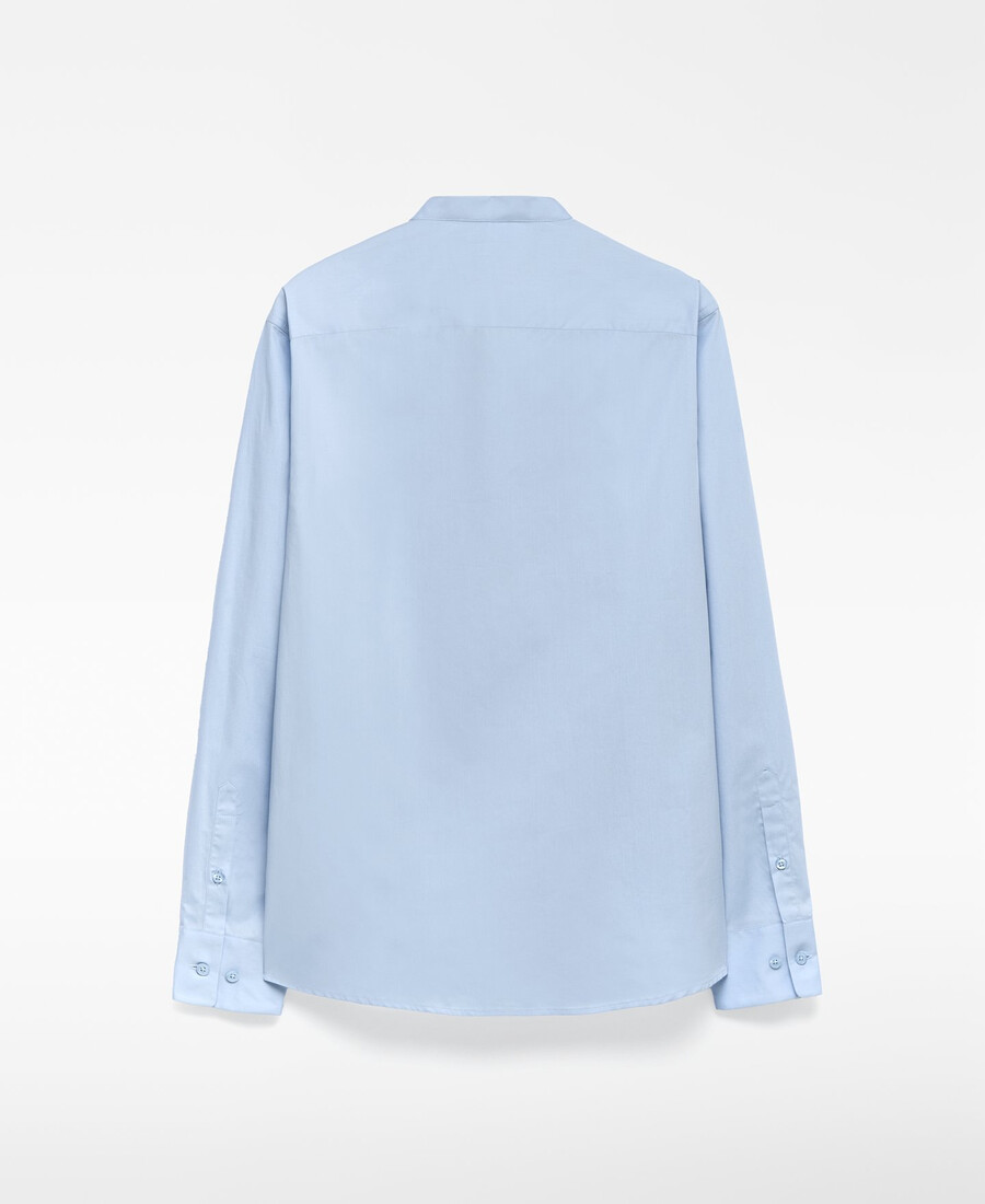 camicia uomo con colletto alla coreana vestibilità regolare