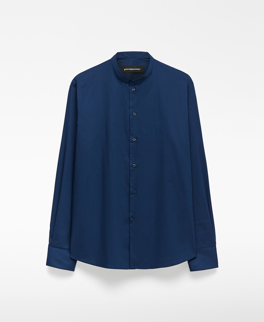 camicia uomo con colletto alla coreana vestibilità regolare