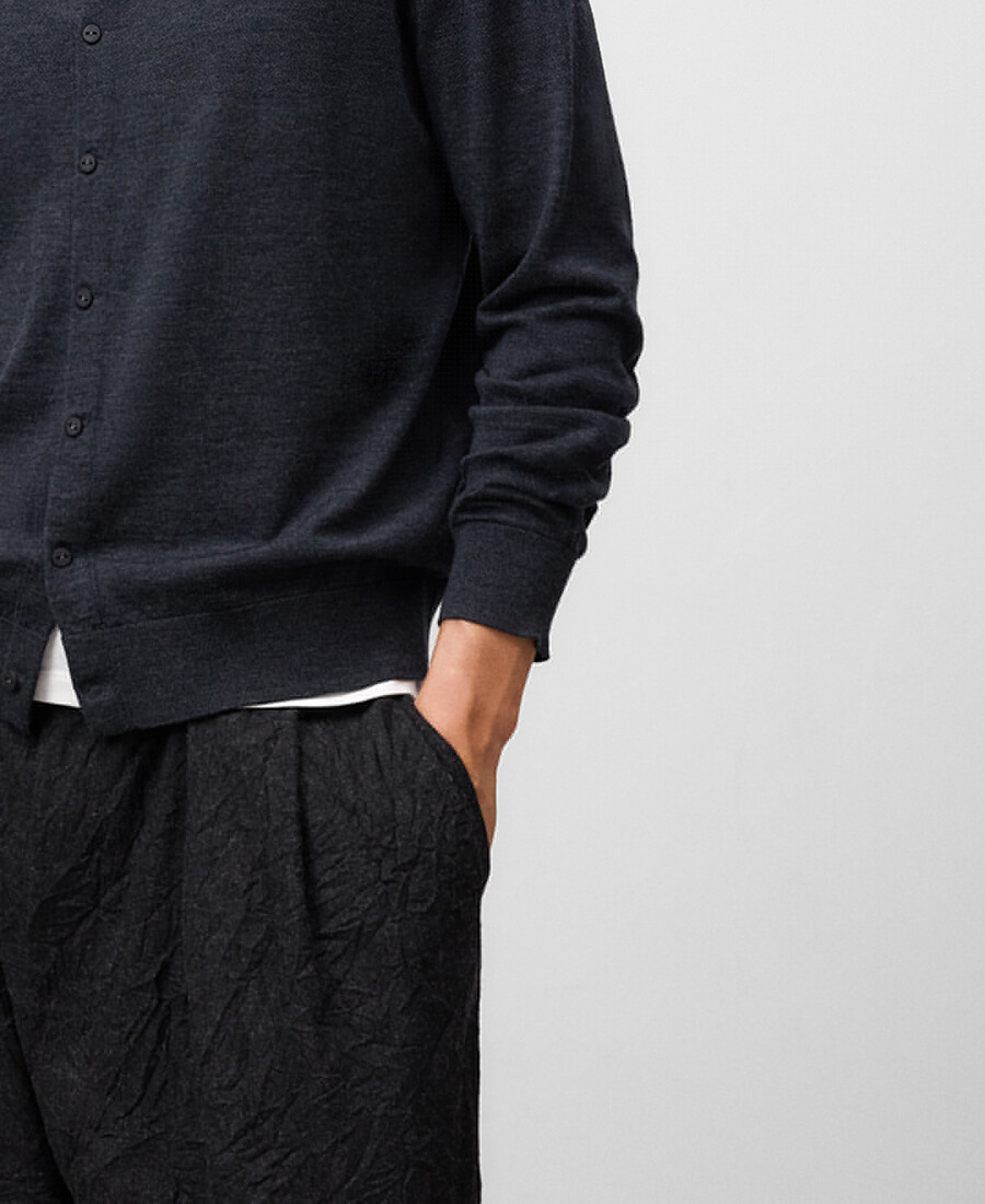 cardigan in lana merino uomo