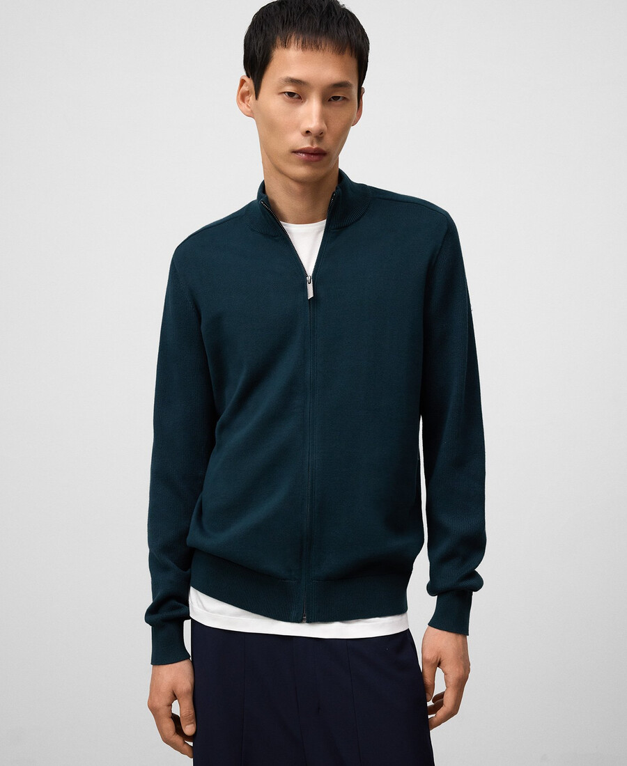 cardigan in maglia di cotone biologico da uomo