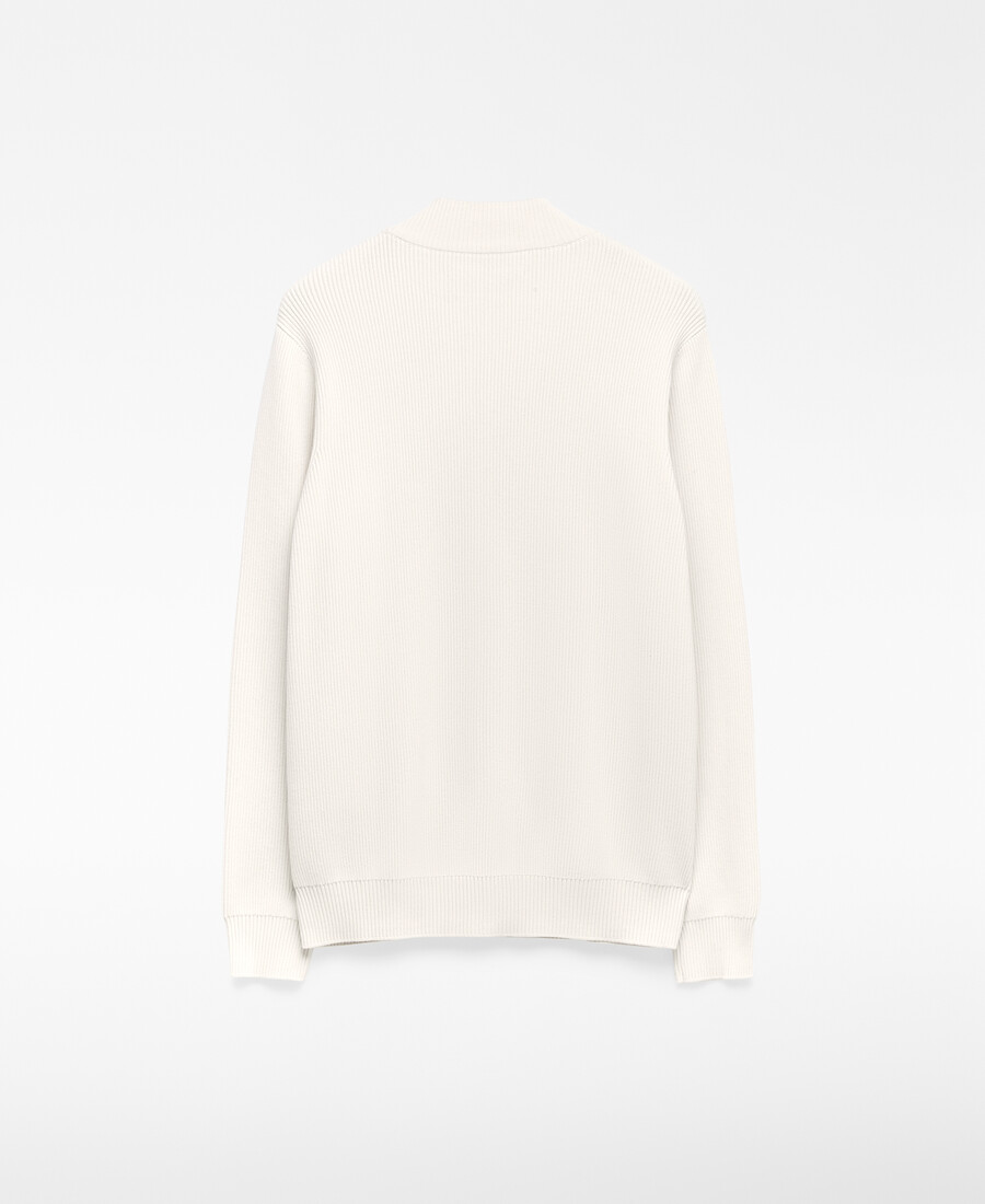 cardigan da uomo in maglia a coste in cotone biologico