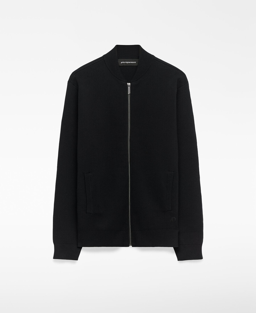 cardigan in maglia con collo bomber da uomo