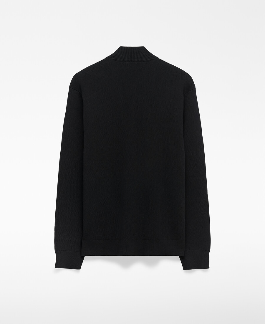 cardigan in maglia con collo bomber da uomo