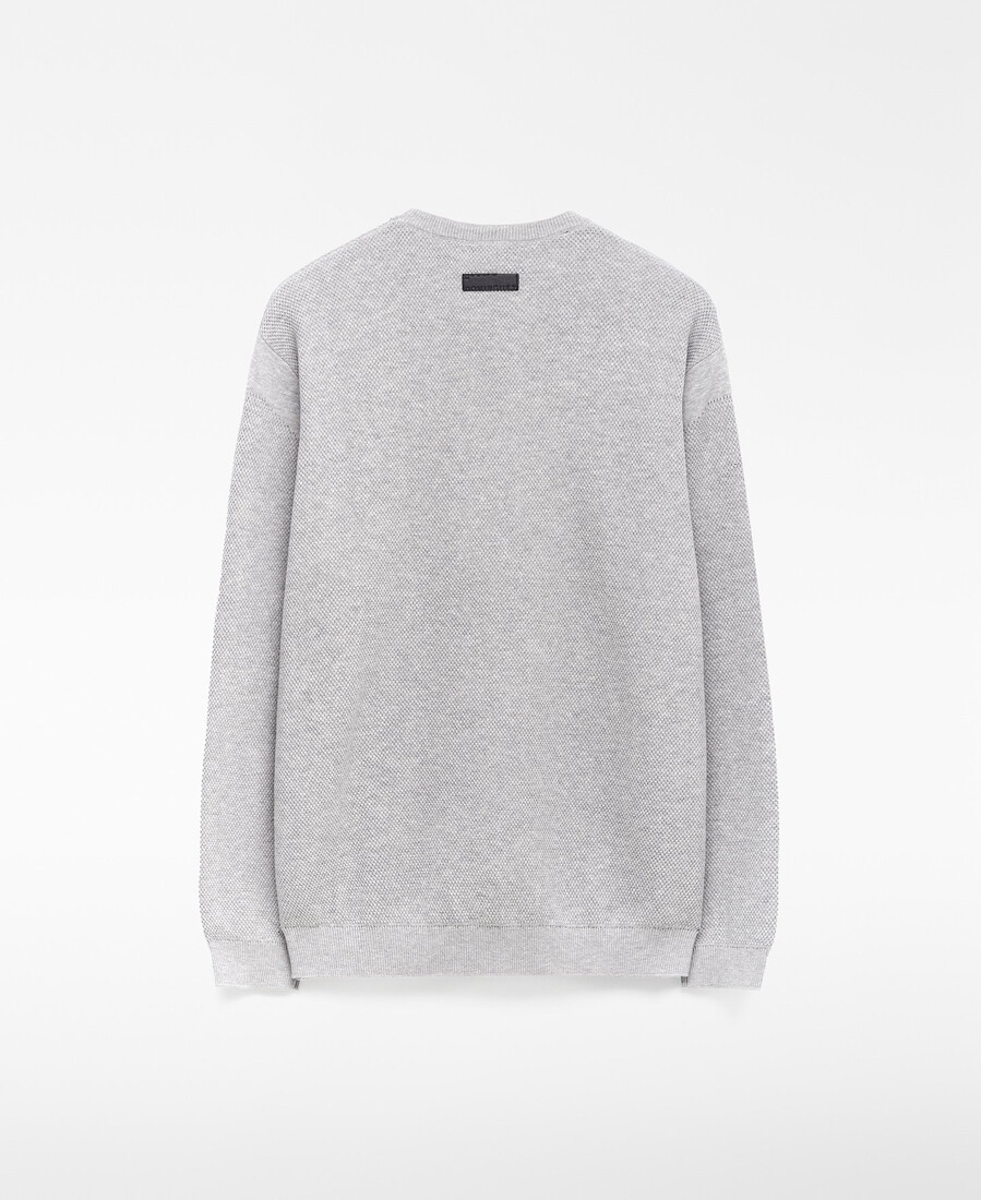maglione uomo in maglia strutturata di cotone