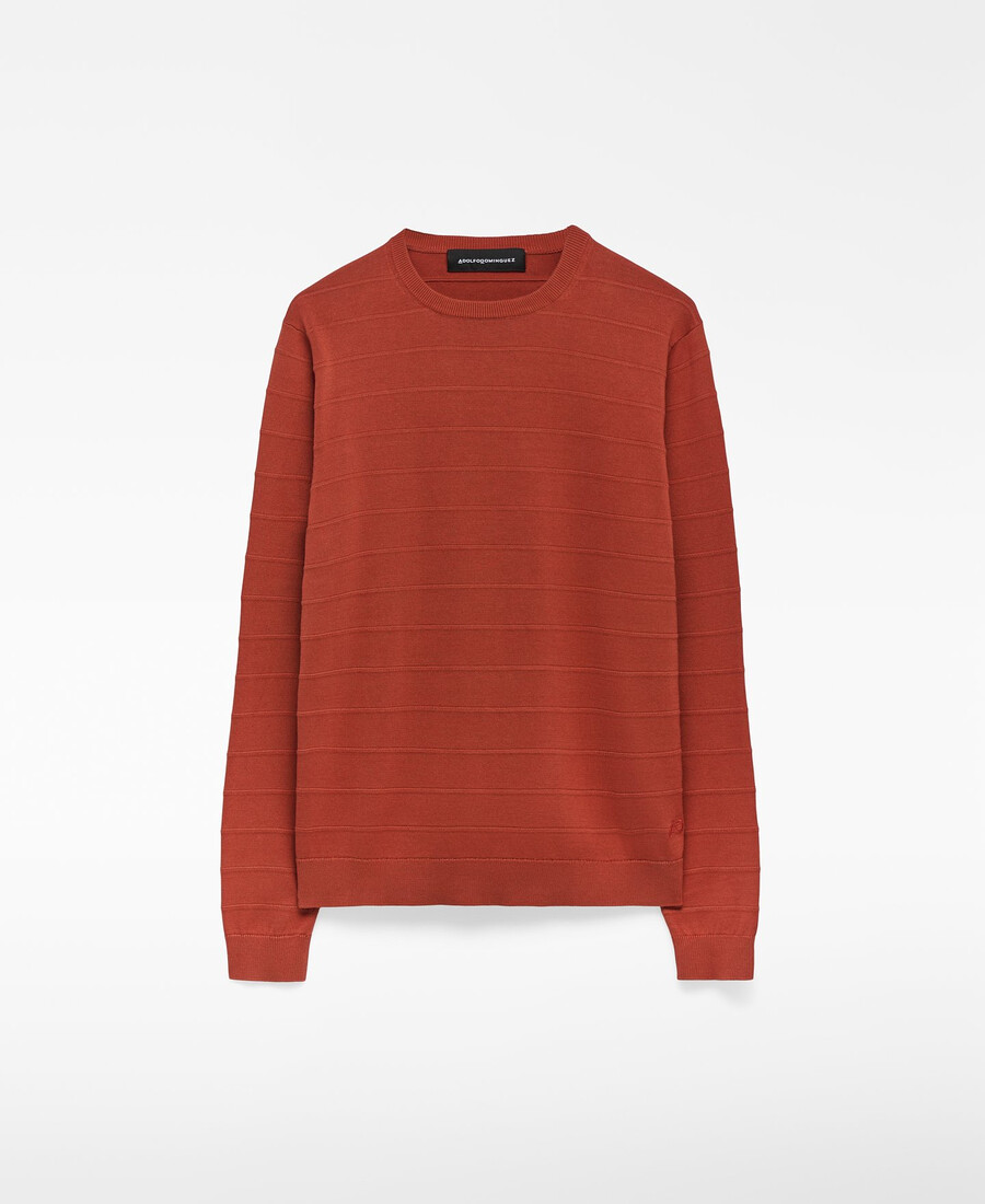 maglione uomo in maglia strutturata a righe