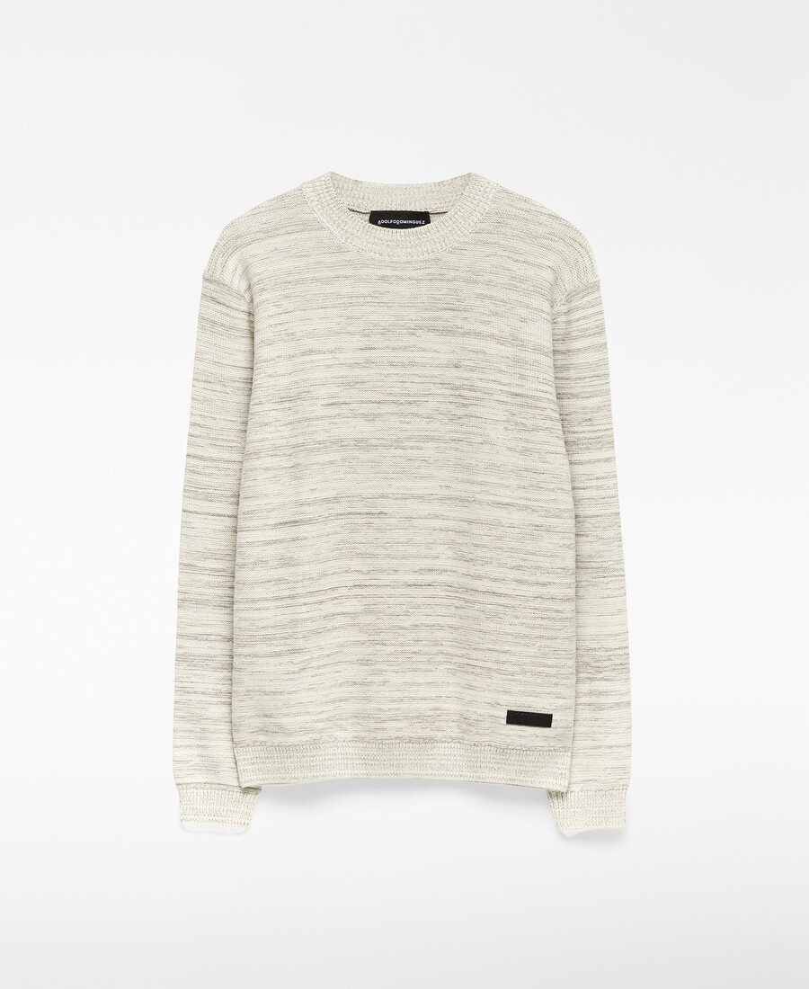maglione uomo in maglia melange a righe