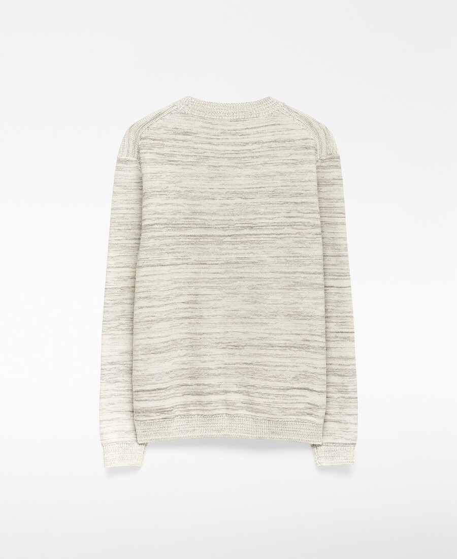 maglione uomo in maglia melange a righe
