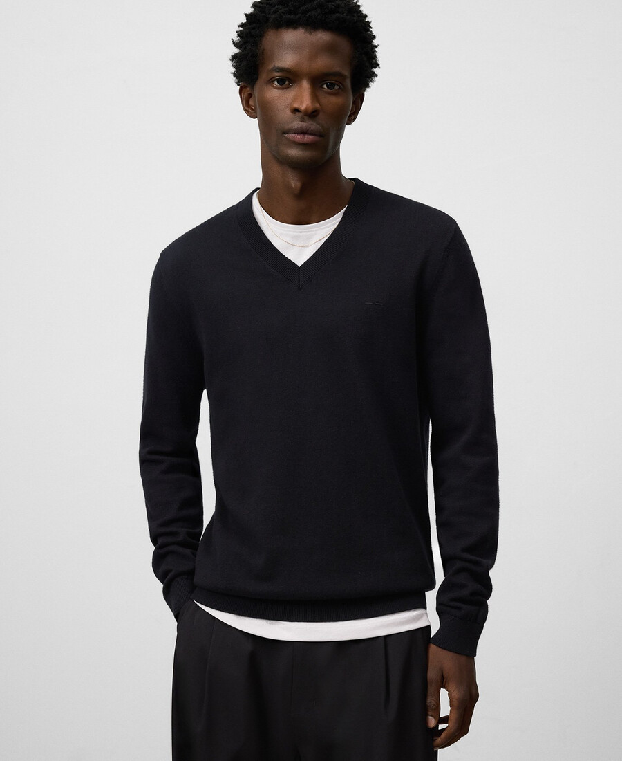 maglione uomo con scollo a v vestibilità regolare