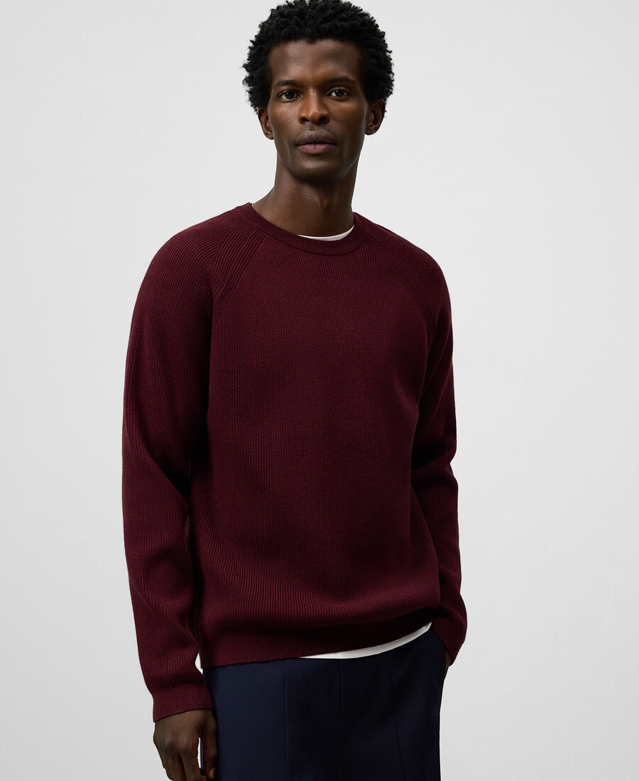 maglione girocollo in maglia da uomo