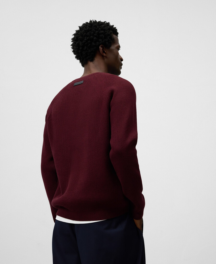 maglione girocollo in maglia da uomo