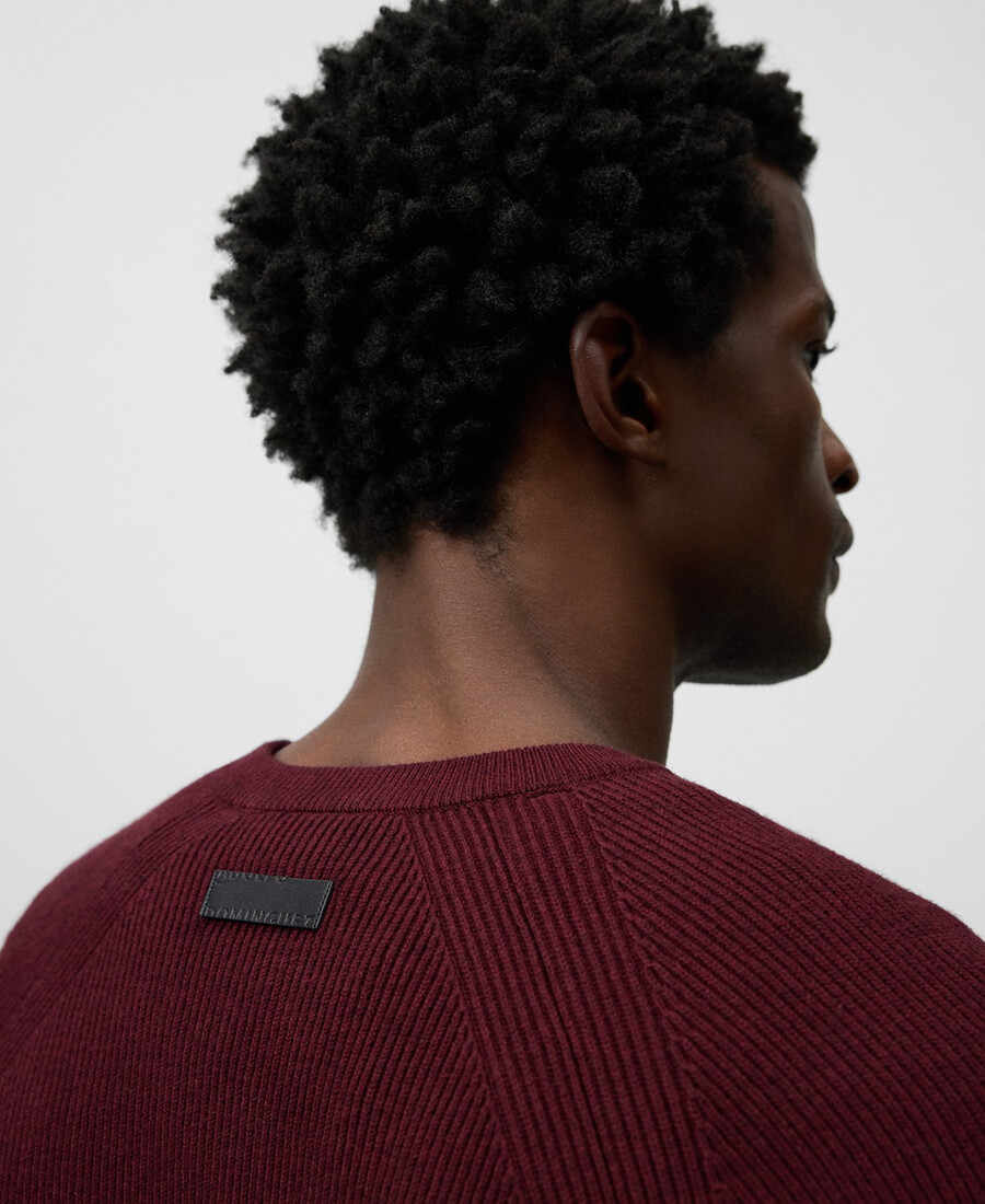 maglione girocollo in maglia da uomo