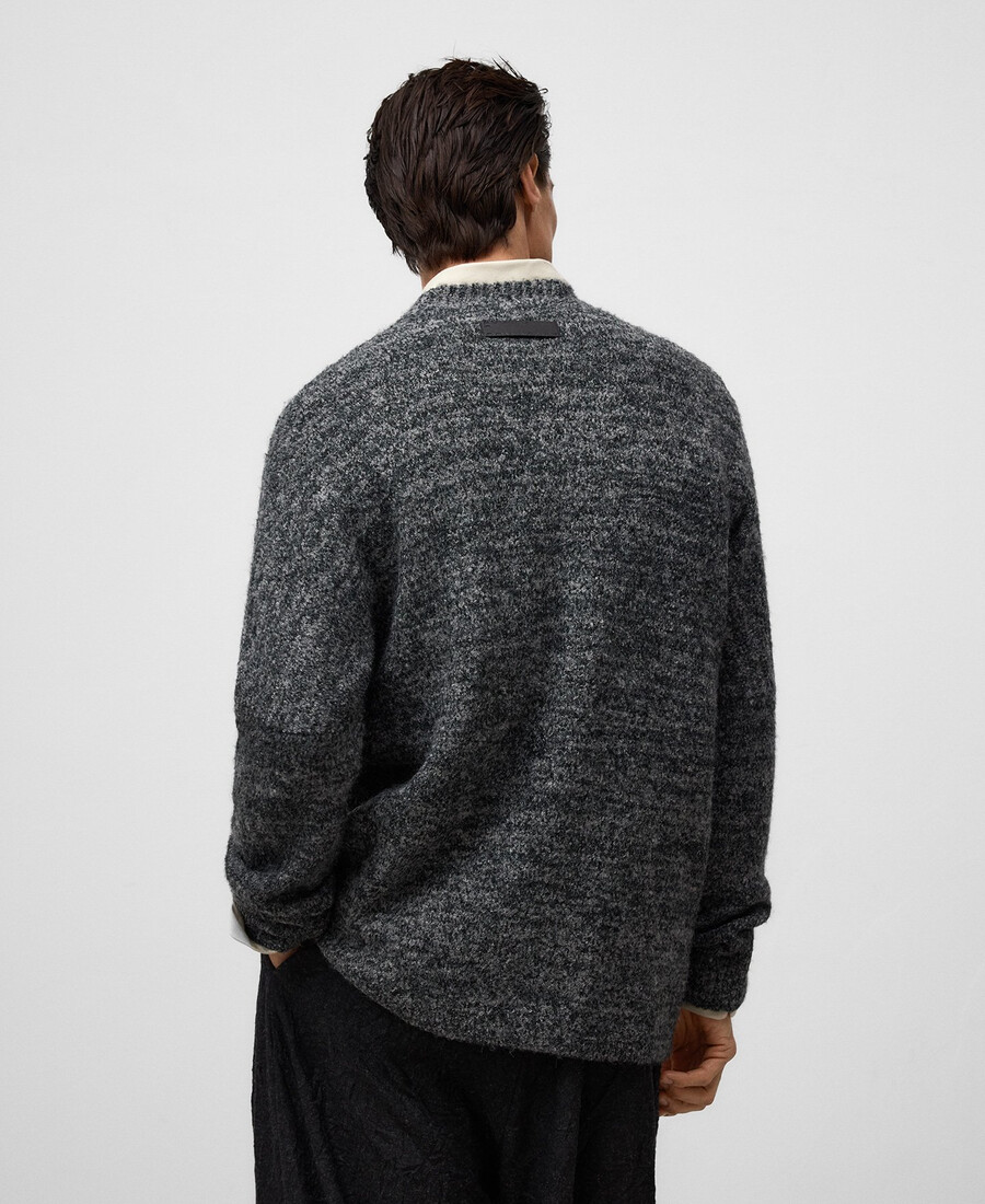 maglione da uomo in spugna melange