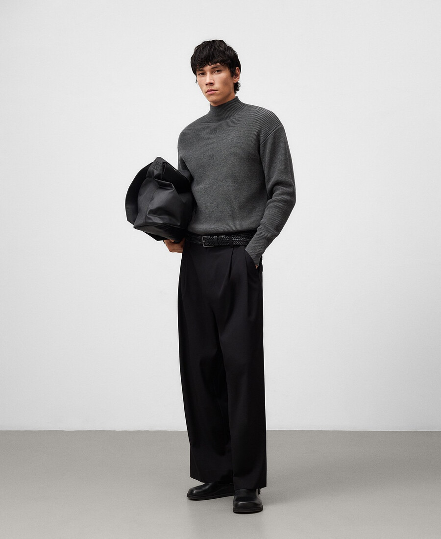 maglione da uomo in maglia con colletto perkins