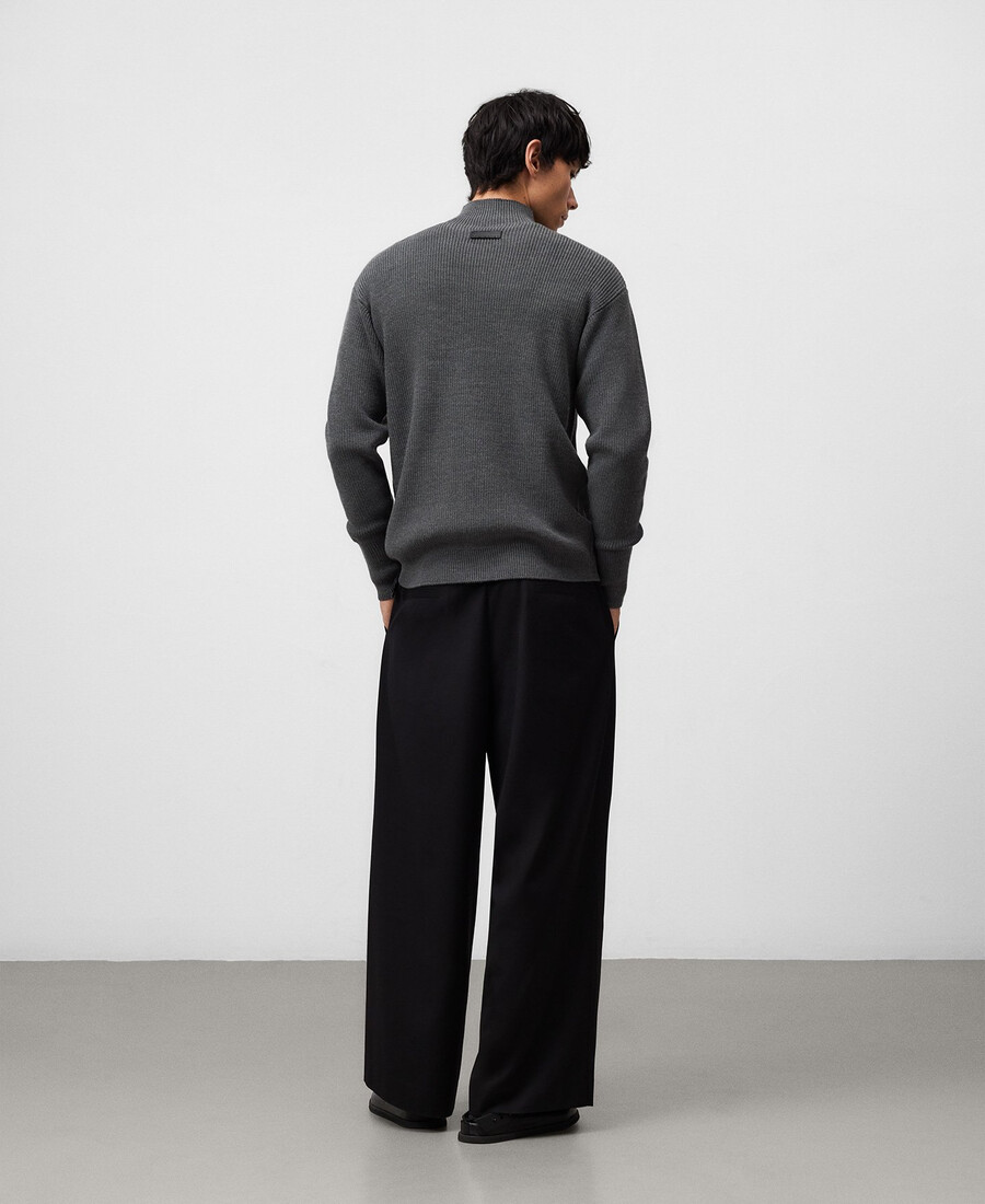 maglione da uomo in maglia con colletto perkins