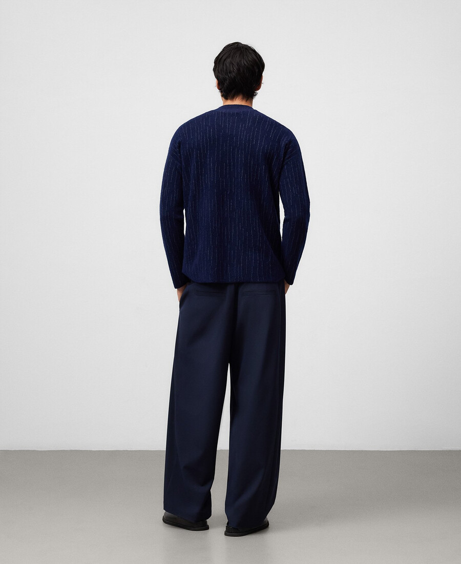 maglione a righe in maglia da uomo