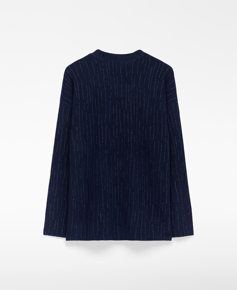 maglione a righe in maglia da uomo