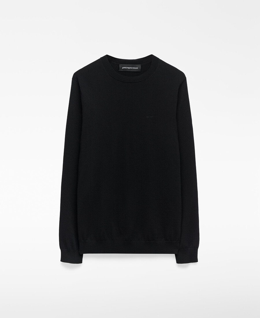 maglione girocollo in lana merino da uomo