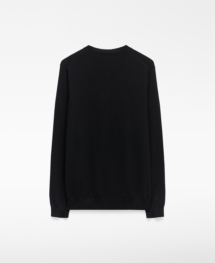 maglione girocollo in lana merino da uomo