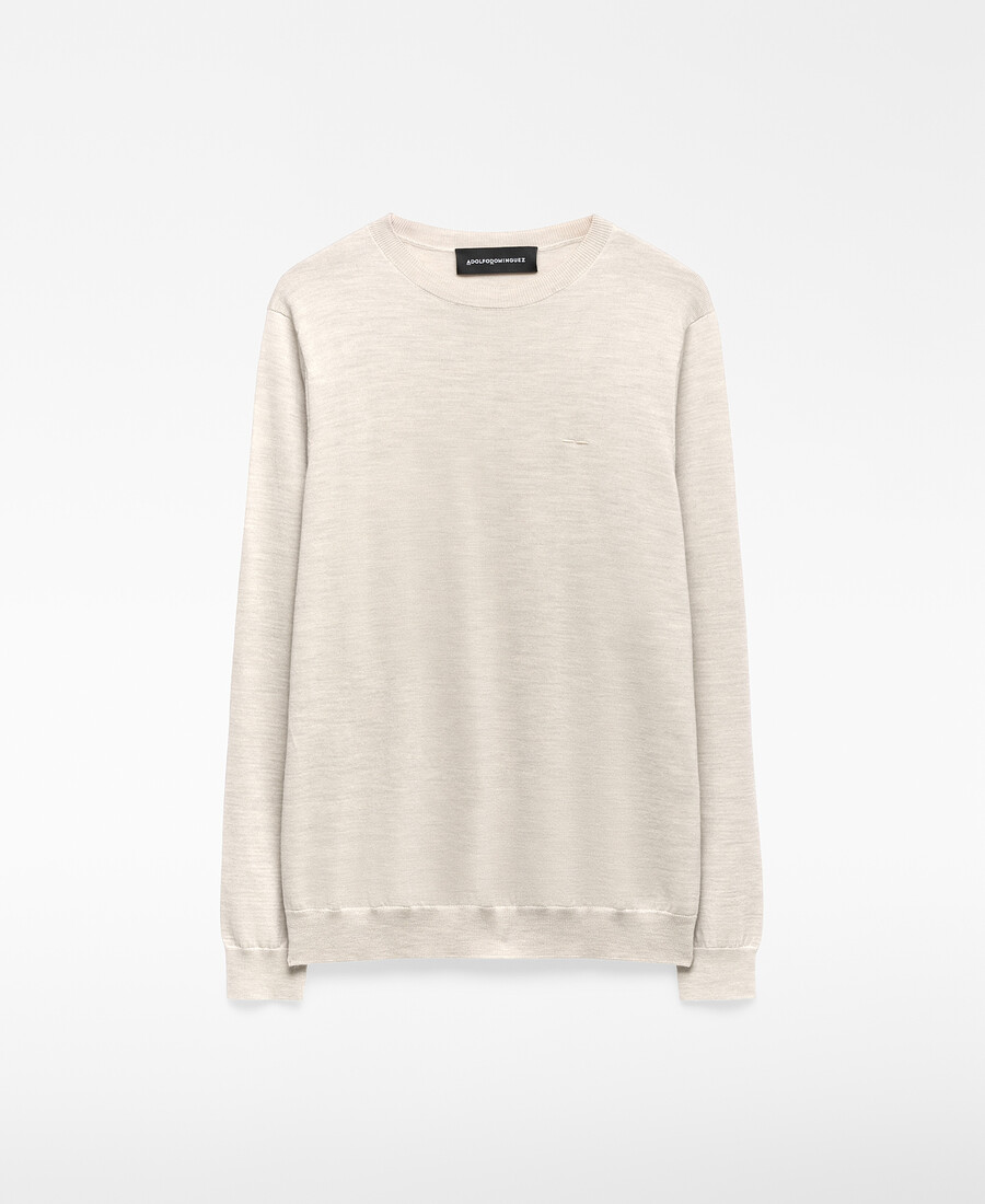 maglione girocollo in lana merino da uomo