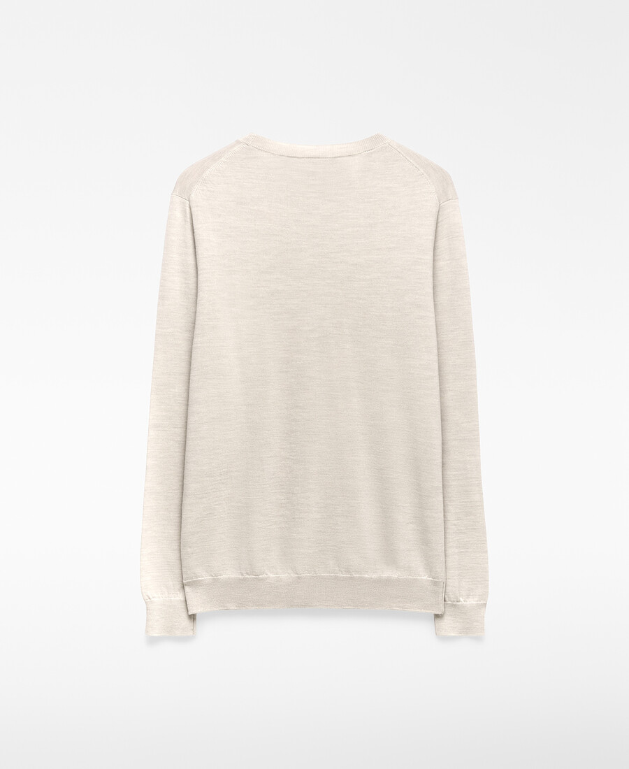 maglione girocollo in lana merino da uomo