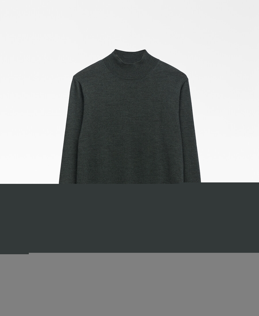 maglione da uomo in lana merino con colletto perkins