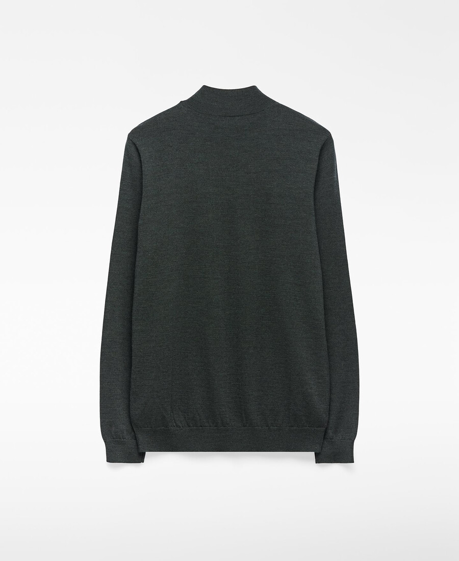 maglione da uomo in lana merino con colletto perkins