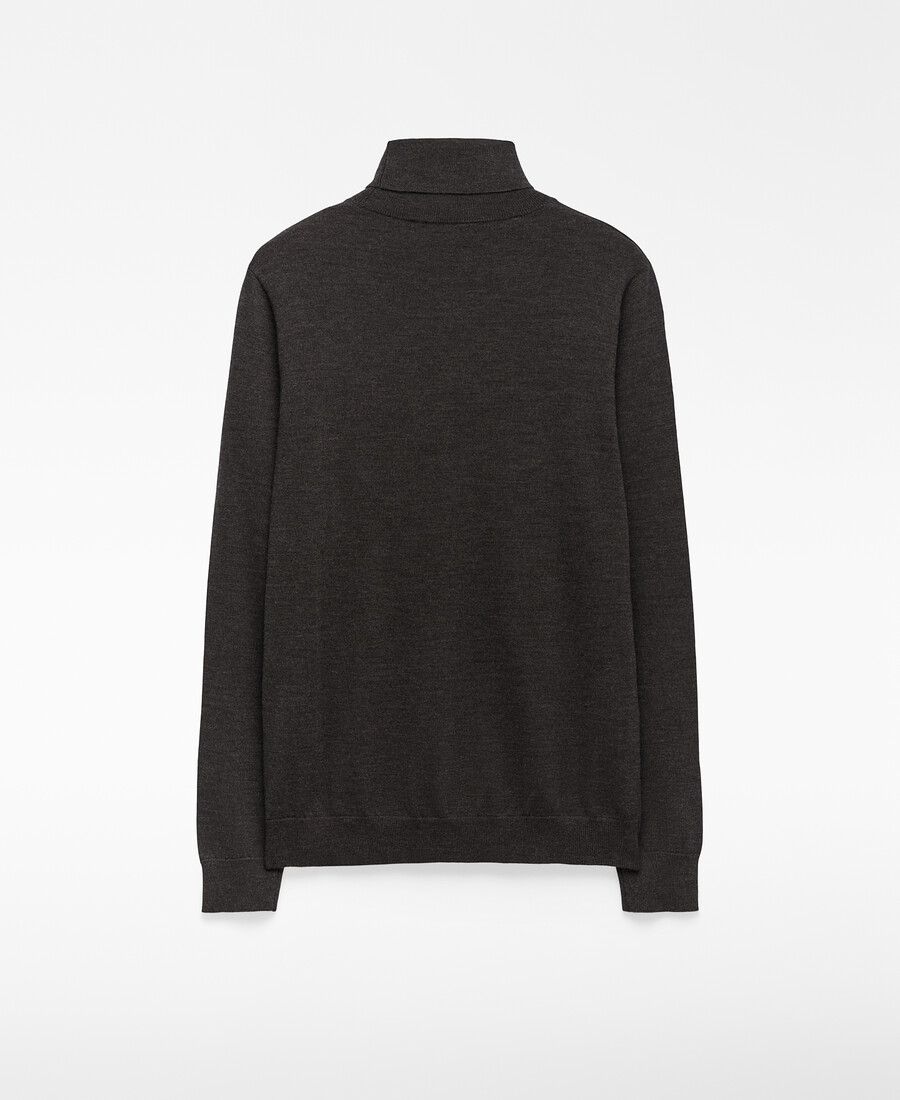 maglione a collo alto in lana merino da uomo