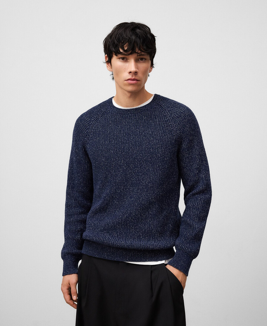 maglione mélange in cotone biologico da uomo