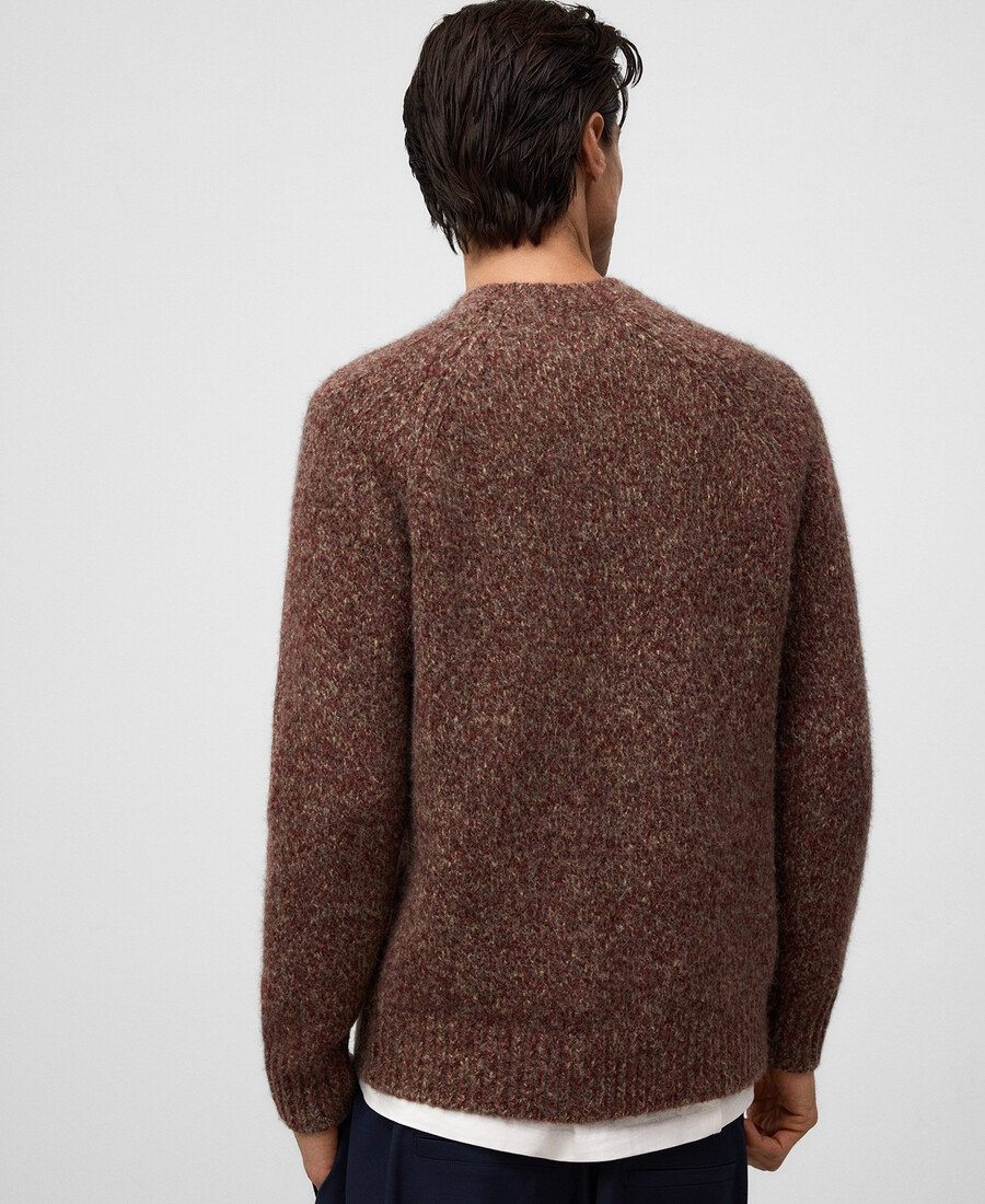 maglione girocollo in maglia melange da uomo