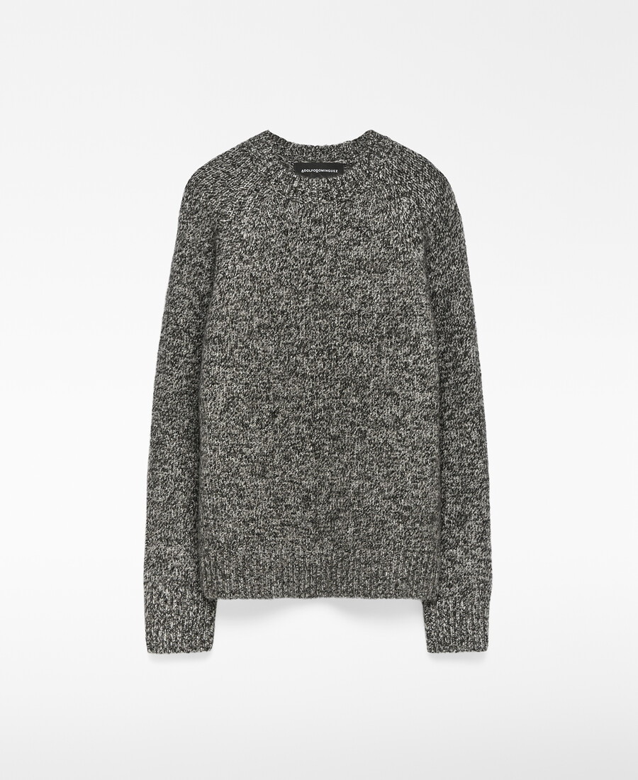 maglione girocollo in maglia melange da uomo