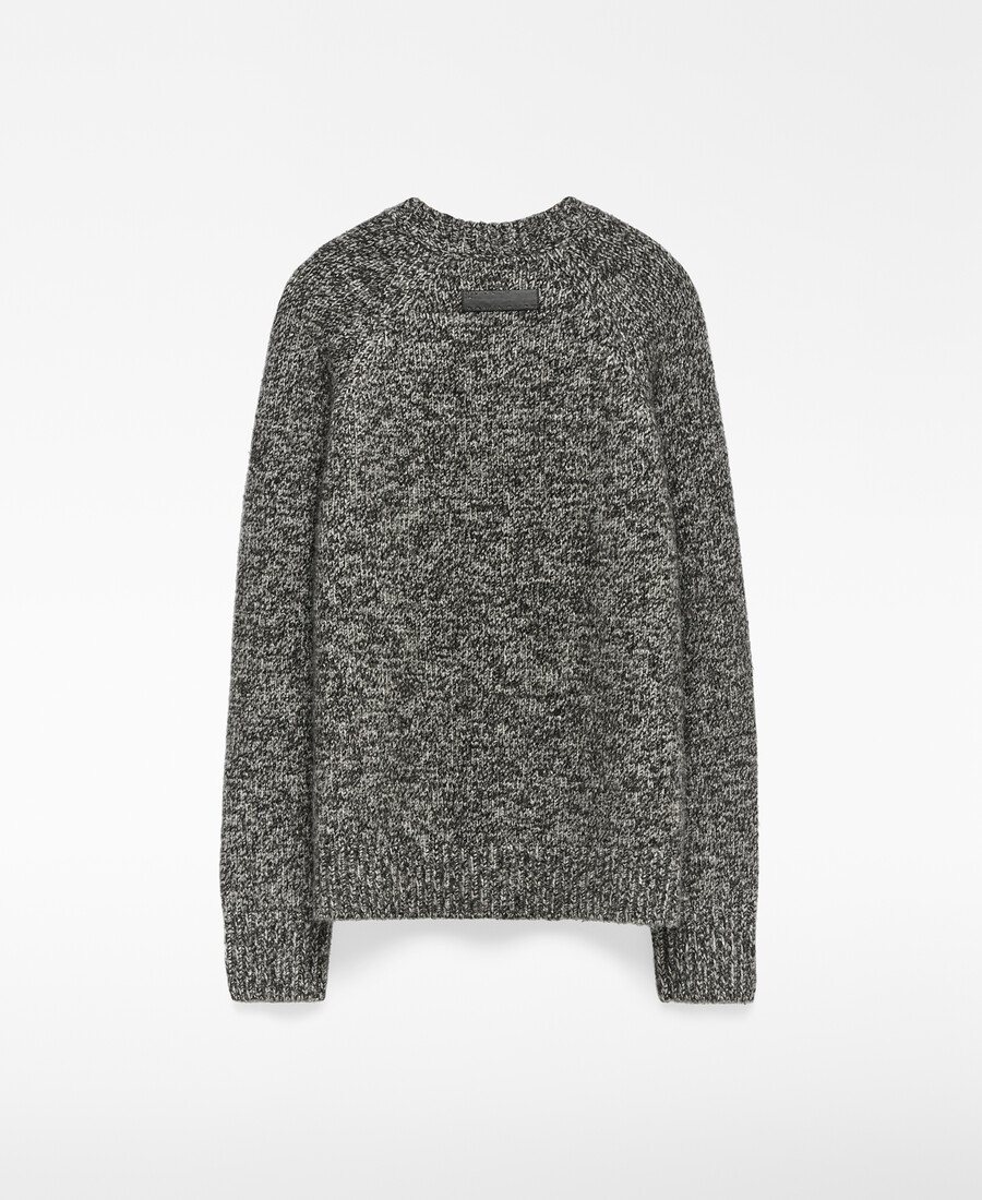 maglione girocollo in maglia melange da uomo