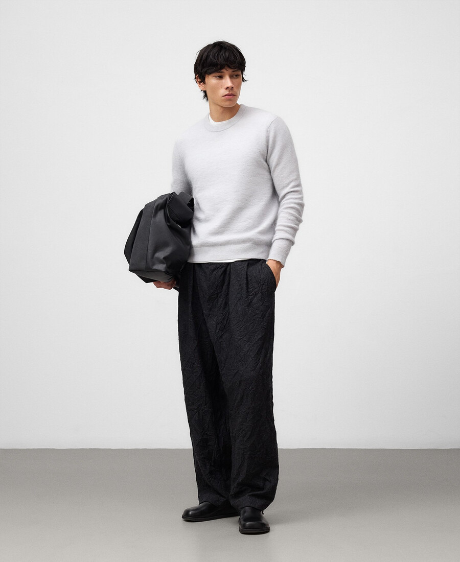 maglione girocollo in maglia melange da uomo